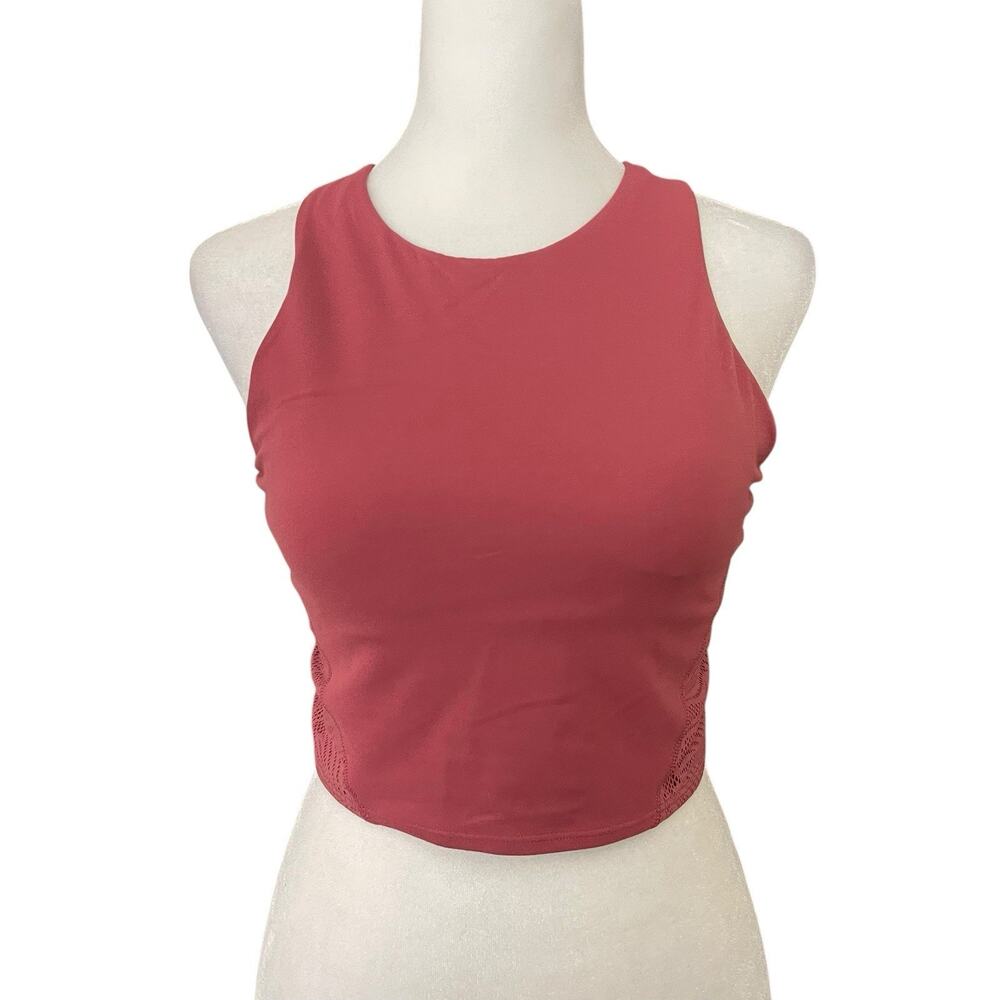 Athleta Small Longline Bra Cup Liners Shelf Rose Pink Workout Racerback